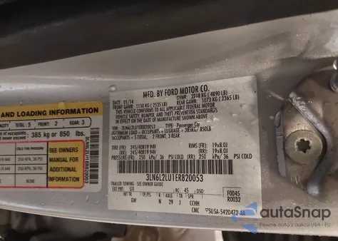 2014 Lincoln Mkz Hybrid from USA, damaged, VIN 3LN6L2LU1ER820053